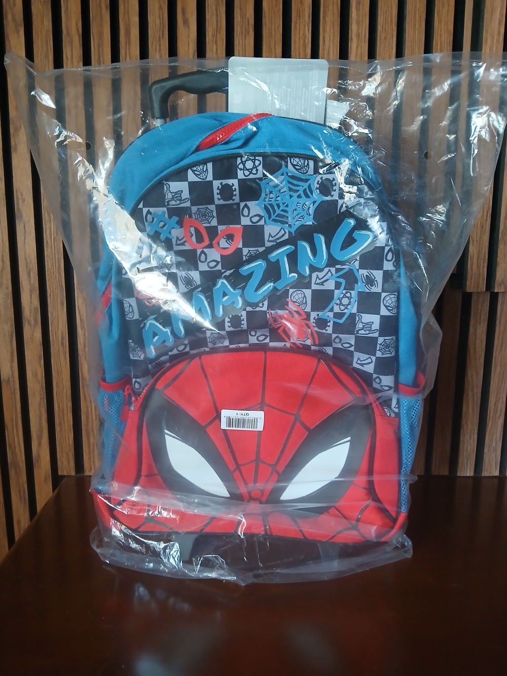 Disney Red Blue Spider-Man "Amazing" Kids Backpack